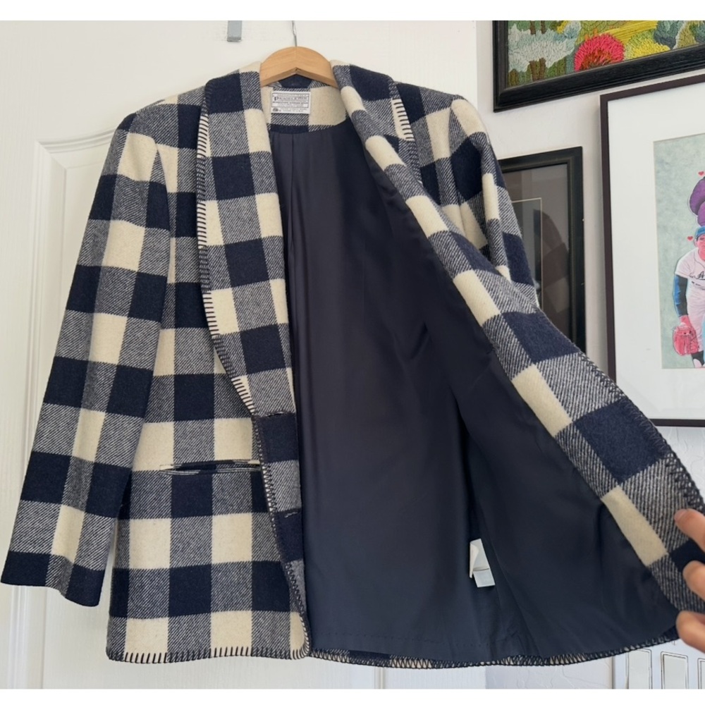 Vintage Pendleton Virgin Wool Buffalo Plaid Blazer. Size:10. Excellent condition - Picture 8 of 12